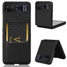 For Motorola Moto Razr 40 Litchi Texture Card Slot Phone Case(Black) - 1