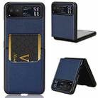 For Motorola Moto Razr 40 Litchi Texture Card Slot Phone Case(Blue) - 1