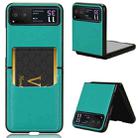 For Motorola Moto Razr 40 Litchi Texture Card Slot Phone Case(Green) - 1