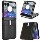 For Motorola Razr 50 Litchi Texture Card Slot Phone Case(Black) - 1