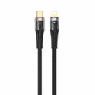 TOTU CB-8-PD 33W USB-C/Type-C to 8 Pin Transparent Braided Data Cable, Length: 1.5m - 1