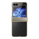 For Samsung Galaxy Z Flip5 Electroplated Three-piece Set Phone Case(Gold) - 1