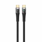 TOTU CB-8-CC 100W USB-C/Type-C to USB-C/Type-C Transparent Braided Data Cable, Length: 1.5m - 1