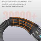 TOTU CB-8-3 100W 3 in 1 USB to 8 Pin+Type-C+Micro USB Transparent Braided Data Cable, Length: 1.5m - 5