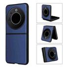 For Tecno Phantom V Flip PU Leather PC Phone Case(Blue) - 1