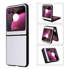 For Motorola Moto Razr 40 Ultra PU Leather PC Phone Case(White) - 1