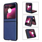 For Motorola Moto Razr 40 Ultra PU Leather PC Phone Case(Blue) - 1