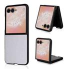 For Motorola Moto Razr 50 Ultra PU Leather PC Phone Case(White) - 1