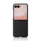 For Motorola Moto Razr 50 Ultra PU Leather PC Phone Case(Black) - 3