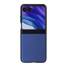 For Motorola Moto Razr 50 PU Leather PC Phone Case(Blue) - 3