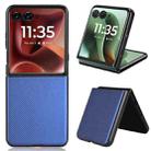 For Motorola Razr 60 Ultra PU Leather PC Phone Case(Blue) - 1