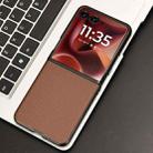 For Motorola Razr 60 Ultra PU Leather PC Phone Case(Brown) - 2