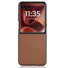 For Motorola Razr 60 Ultra PU Leather PC Phone Case(Brown) - 3
