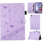 For Samsung Galaxy Tab S5e T720 Staff Music Embossed Smart Leather Tablet Case(Purple) - 1