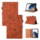 For Samsung Galaxy Tab A8 X200 Staff Music Embossed Smart Leather Tablet Case(Brown) - 1