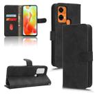 For Oukitel C33 Skin Feel Magnetic Flip Leather Phone Case(Black) - 1