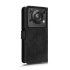 For Oukitel C60 Pro / C60 Skin Feel Magnetic Flip Leather Phone Case(Black) - 3