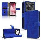 For Oukitel C60 Pro / C60 Skin Feel Magnetic Flip Leather Phone Case(Blue) - 1