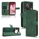 For Oukitel C60 Pro / C60 Skin Feel Magnetic Flip Leather Phone Case(Green) - 1