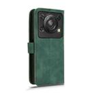 For Oukitel C60 Pro / C60 Skin Feel Magnetic Flip Leather Phone Case(Green) - 3