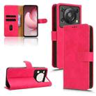 For Oukitel C60 Pro / C60 Skin Feel Magnetic Flip Leather Phone Case(Rose Red) - 1