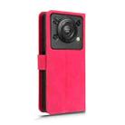 For Oukitel C60 Pro / C60 Skin Feel Magnetic Flip Leather Phone Case(Rose Red) - 3