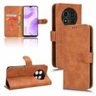 For Ulefone Note 15 Skin Feel Magnetic Flip Leather Phone Case(Brown) - 1