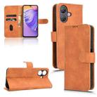 For Ulefone Note 21 Skin Feel Magnetic Flip Leather Phone Case(Brown) - 1