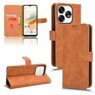 For UMIDIGI A15 / A15C Skin Feel Magnetic Flip Leather Phone Case(Brown) - 1