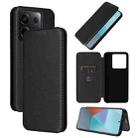 For Xiaomi Redmi Note 13 Pro Carbon Fiber Texture Flip Leather Phone Case(Black) - 1