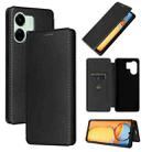 For Xiaomi Redmi 13C 5G / 4G Carbon Fiber Texture Flip Leather Phone Case(Black) - 1