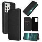 For HTC U23 Pro Carbon Fiber Texture Flip Leather Phone Case(Black) - 1