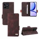 For Realme C53 4G / Narzo N53 4G Magnetic Clasp Leather Phone Case(Brown) - 1