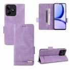 For Realme C53 4G / Narzo N53 4G Magnetic Clasp Leather Phone Case(Purple) - 1