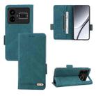 For Realme GT5 5G Magnetic Clasp Leather Phone Case(Green) - 1