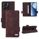 For Realme C63 / C61 Magnetic Clasp Leather Phone Case(Brown) - 1