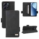 For Realme C63 / C61 Magnetic Clasp Leather Phone Case(Black) - 1