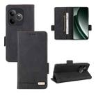 For Realme GT 6 / GT 6T Magnetic Clasp Leather Phone Case(Black) - 1