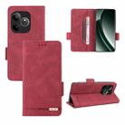 For Realme GT 6 / GT 6T Magnetic Clasp Leather Phone Case(Red) - 1