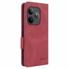 For Realme GT 6 / GT 6T Magnetic Clasp Leather Phone Case(Red) - 3