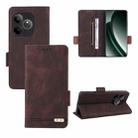 For Realme GT Neo6 / GT Neo6 SE Magnetic Clasp Leather Phone Case(Brown) - 1