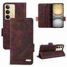 For Realme C75 4G Magnetic Clasp Leather Phone Case(Brown) - 1