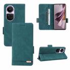 For OPPO Reno10 Pro Magnetic Clasp Leather Phone Case(Green) - 1