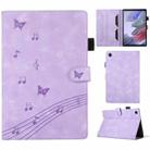 For Lenovo Xiaoxin Pad Pro 2023 Staff Music Embossed Leather Tablet Case(Purple) - 1