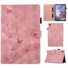 For Lenovo Xiaoxin Pad Pro 2023 Staff Music Embossed Leather Tablet Case(Pink) - 1