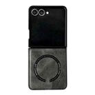 For Samsung Galaxy Z Flip7 5G Crazy Horse Texture Magnetic Magsafe PU Phone Case(Green) - 1