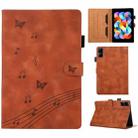 For Xiaomi Redmi 10.61 2022 Staff Music Embossed Leather Tablet Case(Brown) - 1