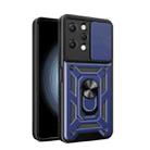 For Xiaomi Redmi 12 4G Sliding Camera Cover Design TPU Hybrid PC Phone Case(Blue) - 1