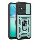 For Xiaomi Redmi 12C 4G / 11A 4G Sliding Camera Cover Design TPU Hybrid PC Phone Case(Mint Green) - 1