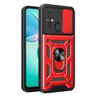 For Xiaomi Redmi 12C 4G / 11A 4G Sliding Camera Cover Design TPU Hybrid PC Phone Case(Red) - 1